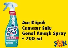 ACE KÖPÜK ÇAMAŞIR SULU GENEL AMAÇLI SPREY 700 ML